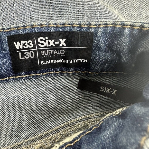 buffalo david bitton jeans six-x slim straight stretch size 33 / 30 - Picture 8 of 12